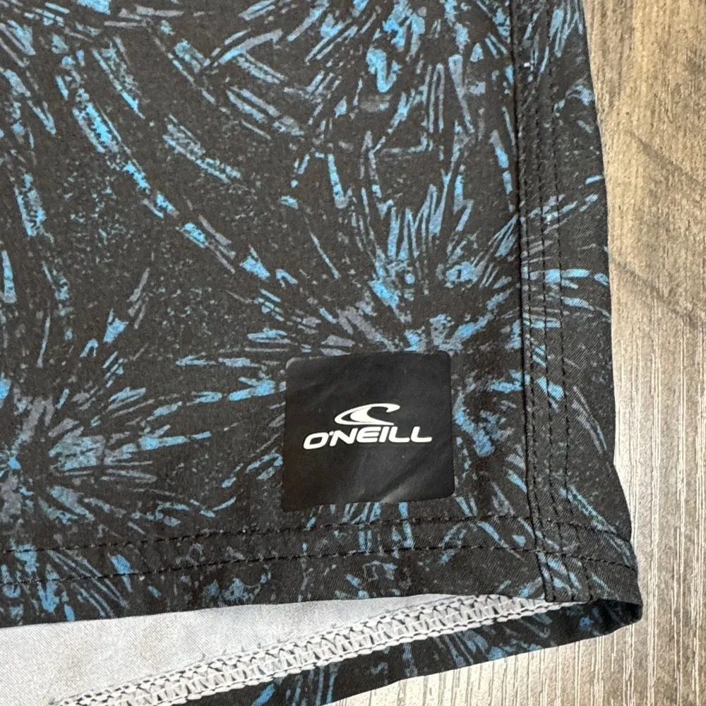 O'Neill Black and Blue Patterned Board Shorts